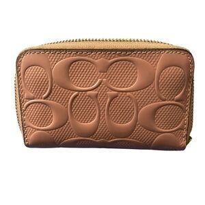 Coach Brown Embossed Leather Wallet
